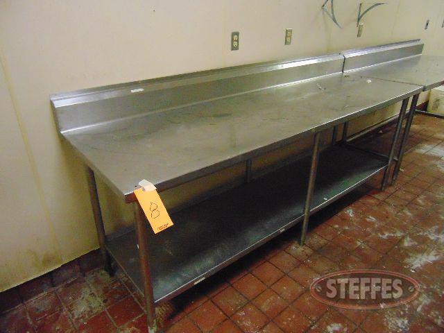 Prep table 8'x30", stainless